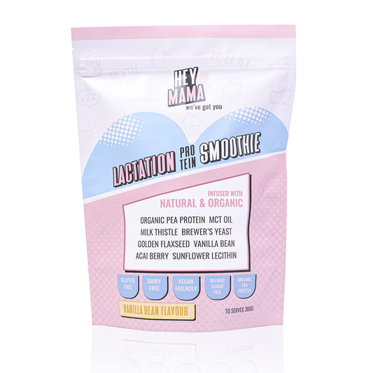 Hey Mama Lactation Supplement Protein Smoothie - Breastfeeding Support, Postpartum Nutrition, Gluten and Dairy Free - 750g Vanilla - 25 Servings…
