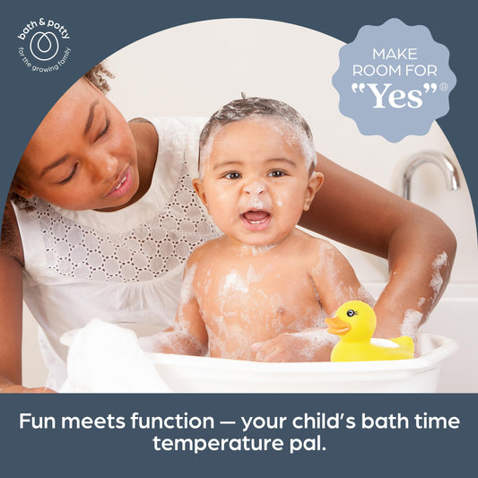 Dreambaby Duck Baby Bath Thermometer - Instant Read Digital Thermometer for Water and Room Temperature - Floating Baby Bath Toy