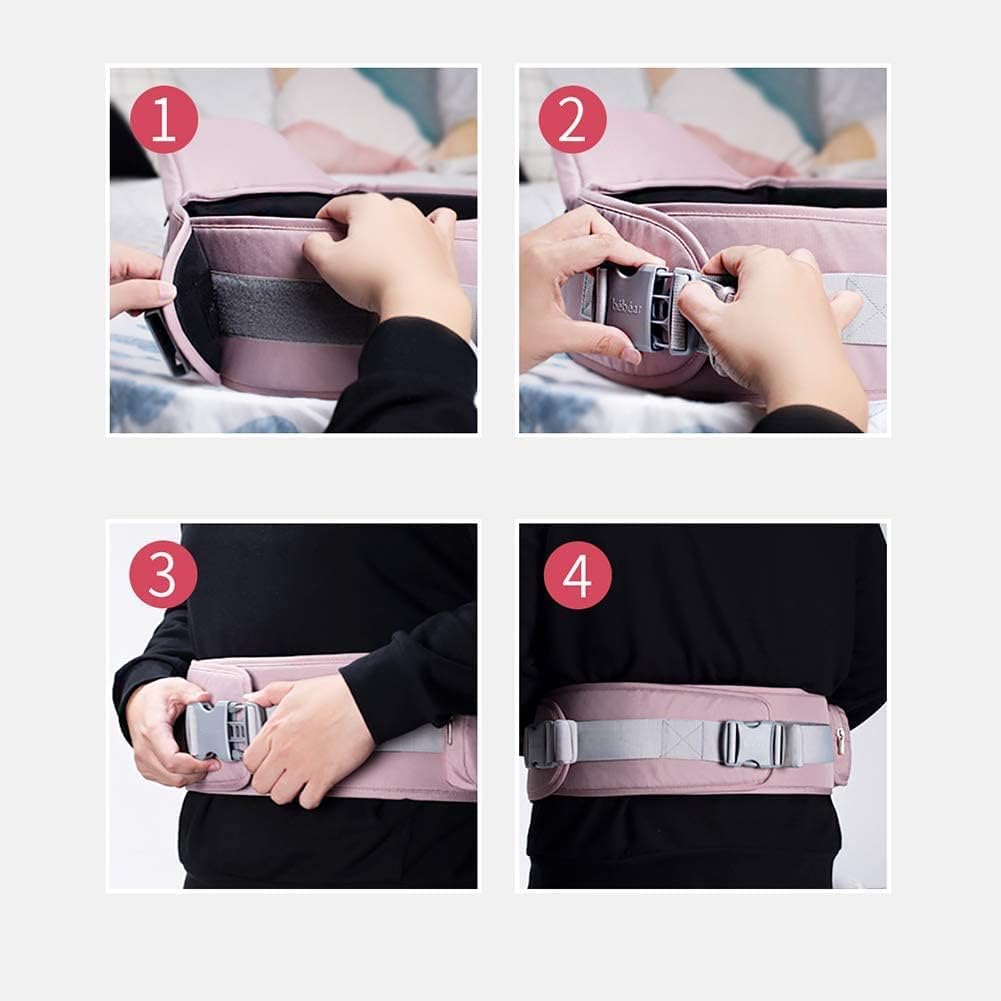 Bebamour Mesh Newborn Baby Carrier Front and Back Carry Baby Newborns to Toddler Baby Hip Carrier (New Khaki)