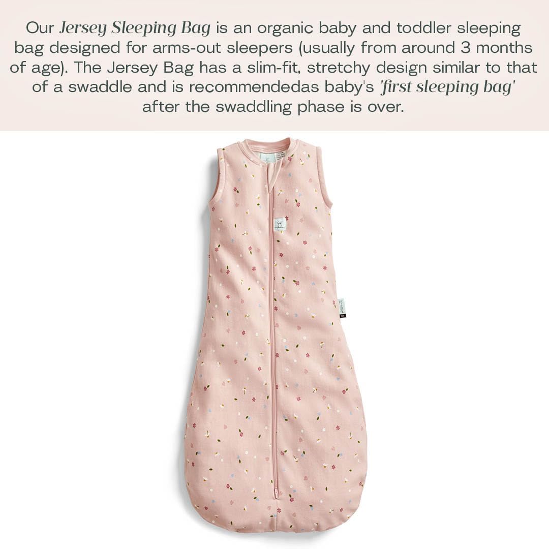 ergoPouch 2.5 TOG Sleeping Bag – Sleeveless – 8–24 Months – Oatmeal Marle Print – Organic Jersey Cotton – Ideal First Sleeping Bag for Arms-Out Sleepers – Safe & Comfortable Design