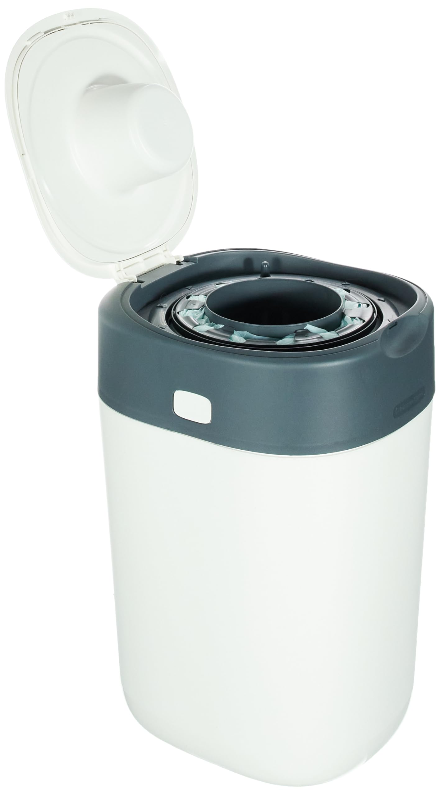 Tommee Tippee Twist and Click Advanced Nappy Bin, Includes 1x Refill Cassette, Locks in Odours and Germs, White