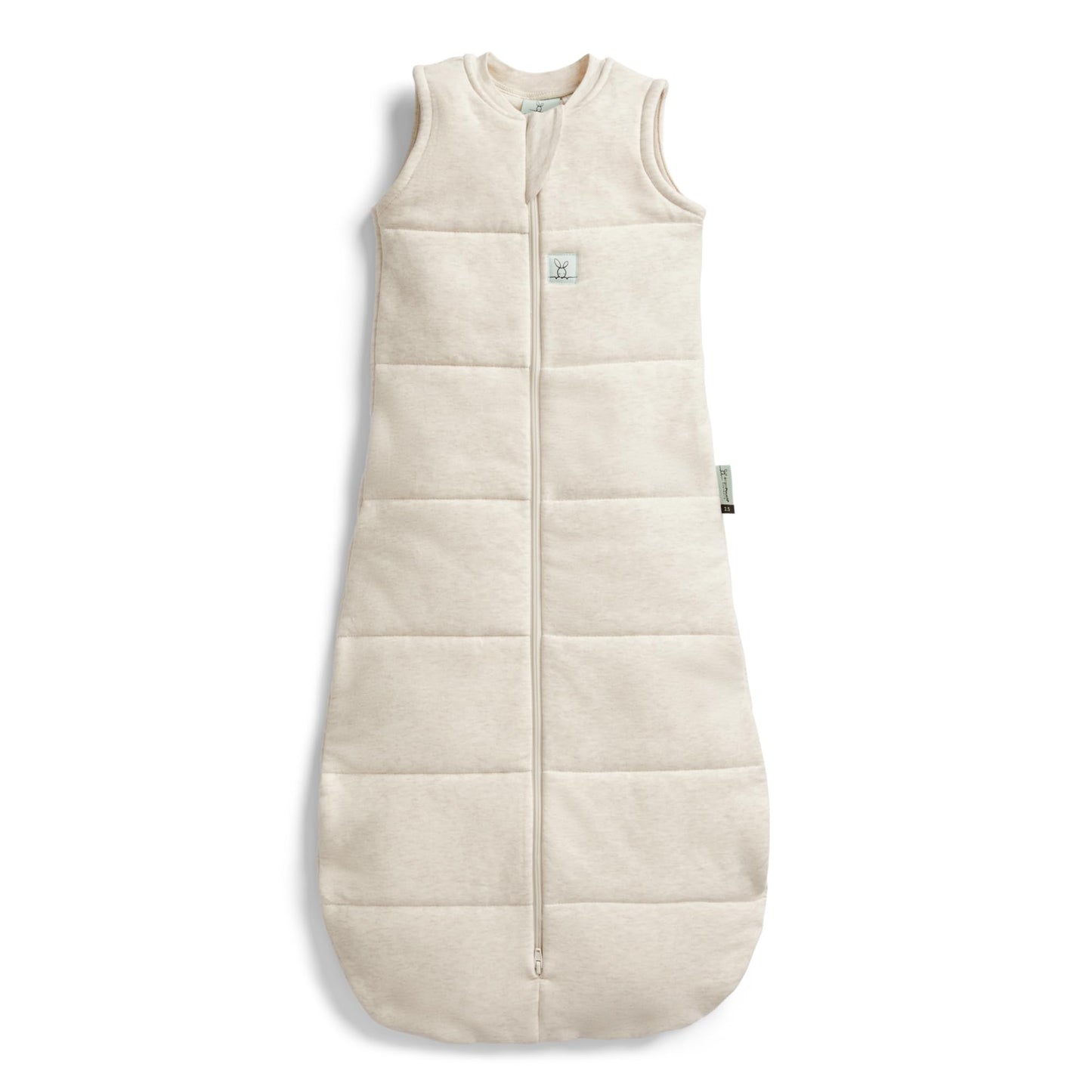 ergoPouch 2.5 TOG Sleeping Bag – Sleeveless – 8–24 Months – Oatmeal Marle Print – Organic Jersey Cotton – Ideal First Sleeping Bag for Arms-Out Sleepers – Safe & Comfortable Design