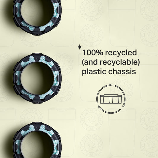 Tommee Tippee Twist and Click Advanced Nappy Bin Refill Cassettes, Sustainably Sourced Antibacterial GREENFILM, Pack of 6