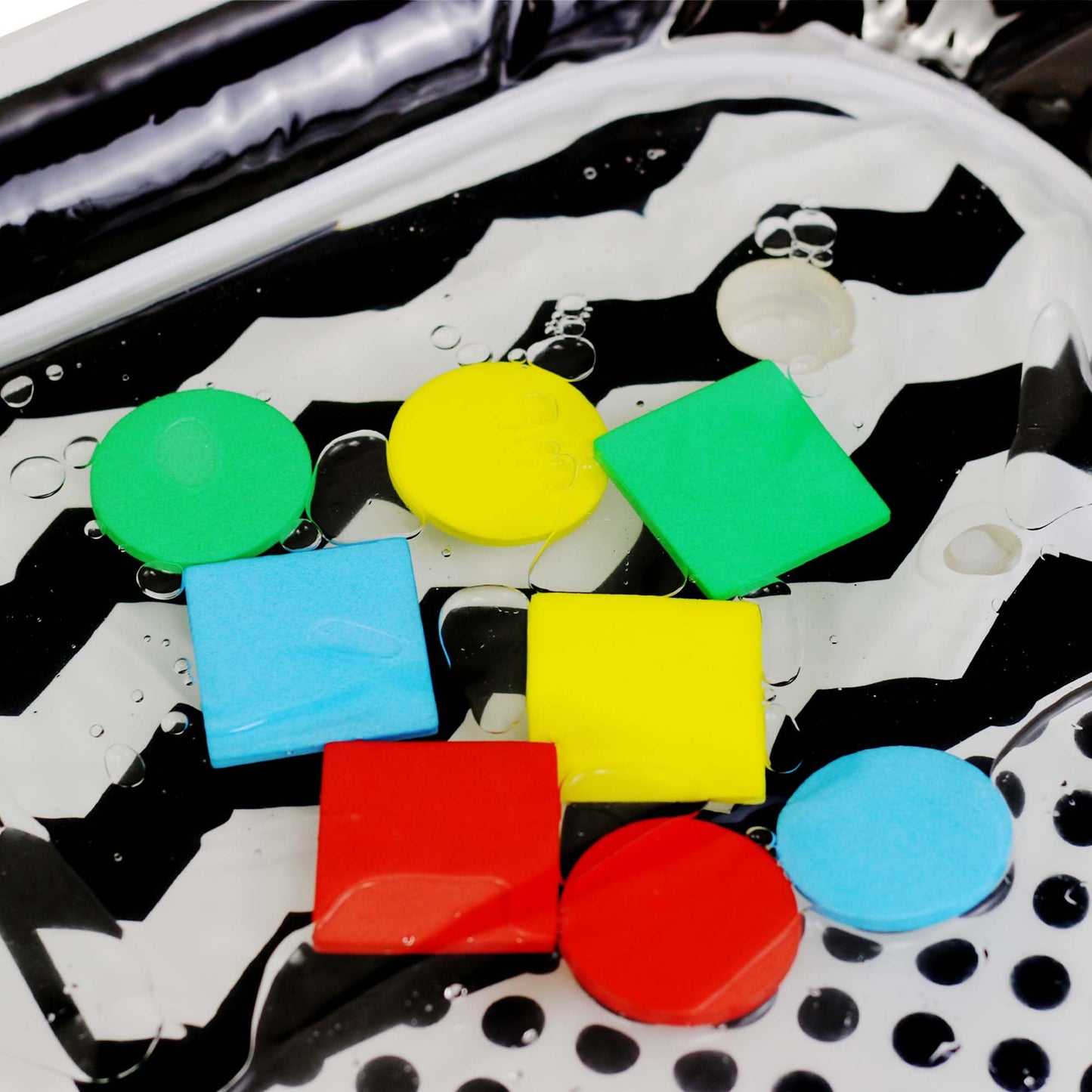 High Contrast Black and White Sensory Water Mat, Tummy Time Baby Water Mat