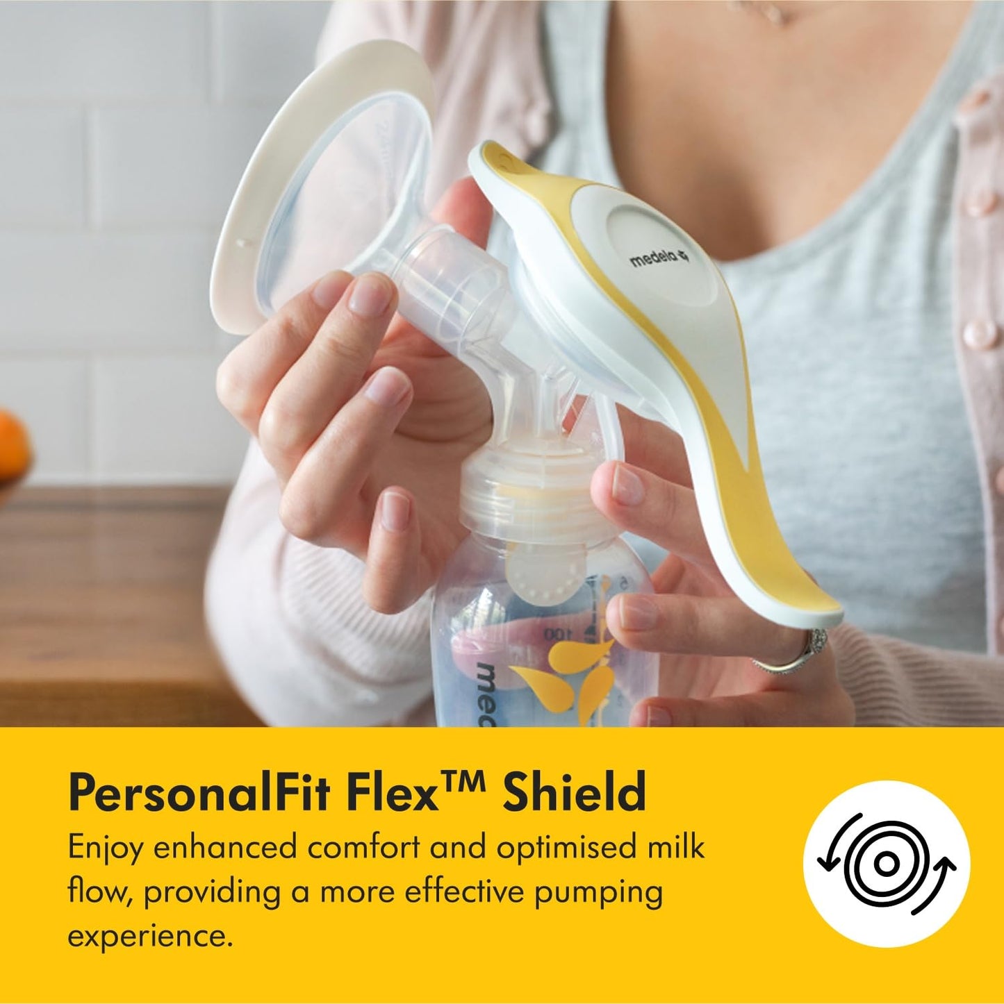 Medela Harmony Manual Breast Pump, Compact Swiss Design with PersonaFit Flex Shields and Medela's 2-Phase Expression Technology